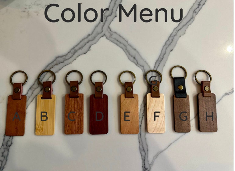 Customize Wood Key Chain, Engraved Keychain Gift for Home, Car, Office