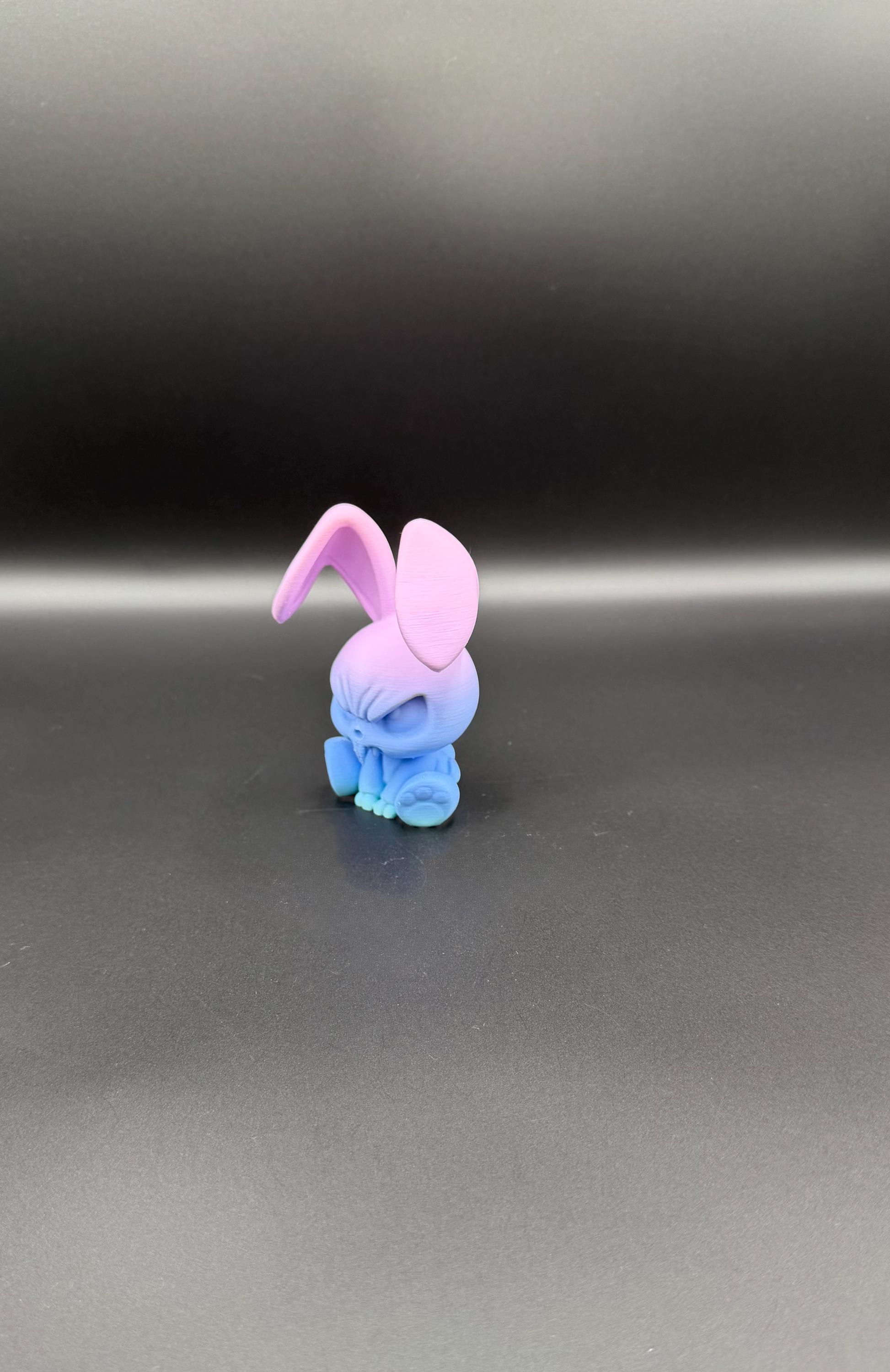 3D Printed Angry Bunny Figurine - Sarcastic Desk Decor - Etsy