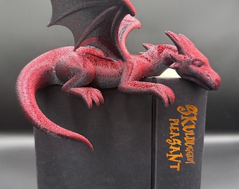 3D Printed Sleeping Dragon Book Nook: Fourth Wing Inspired Decor