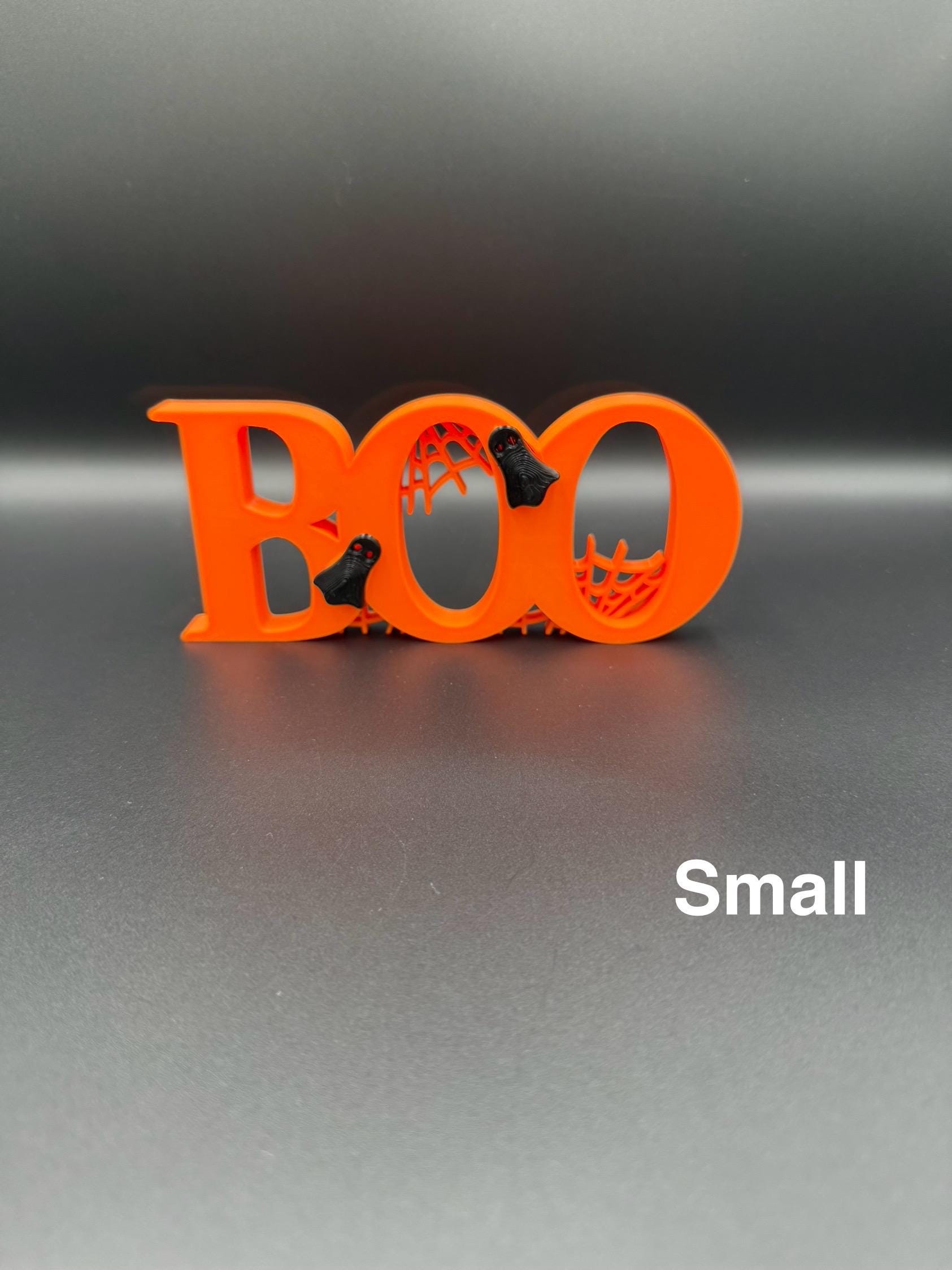 3D Printed Halloween Boo Sign: Spooky Party Table Decor, Halloween ...