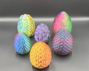 3D Printed Dragon Egg: Fantasy Decor, Collectible Mystery Gift stocking Stuffer