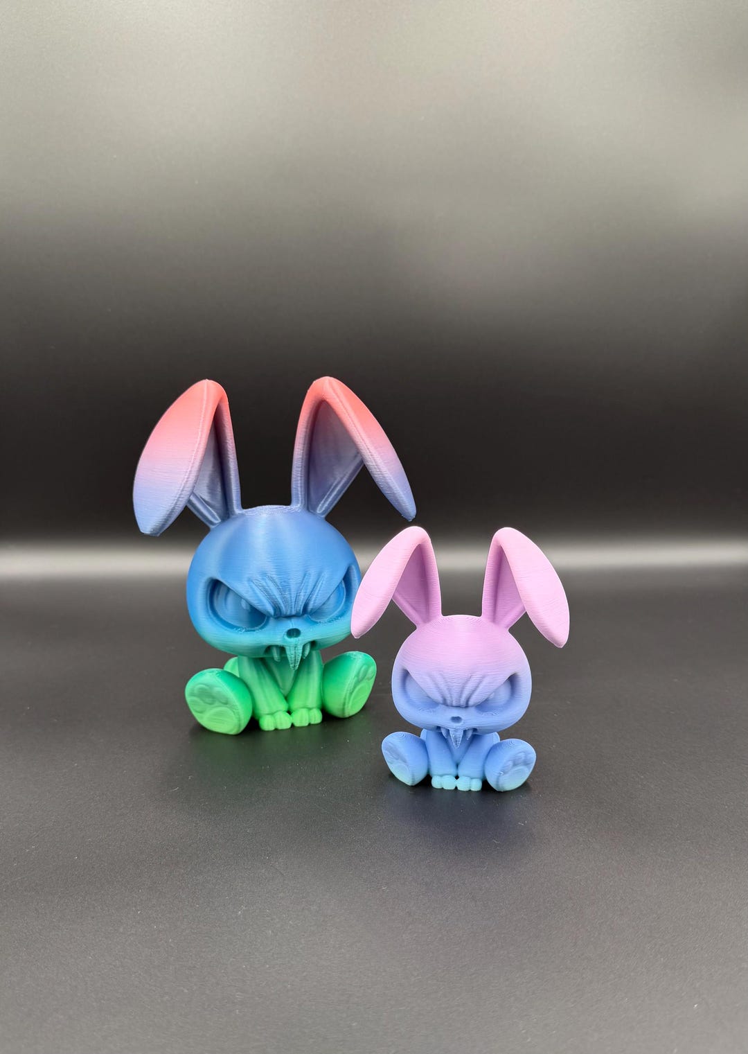 3D Printed Angry Bunny Figurine - Sarcastic Desk Decor - Etsy