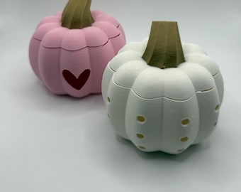 3D Printed Pumpkin Tea Light Holder: Halloween Jack O' Lantern Decor