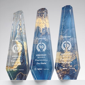 Custom Award, Add Logo, Custom Background, Free Design, Employee Award, Achievement Award, Business Award,  Crystal Trophy