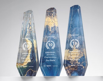 Custom Award, Add Logo, Custom Background, Free Design, Employee Award, Achievement Award, Business Award,  Crystal Trophy