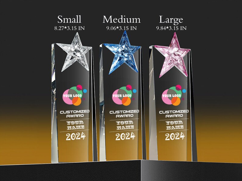 Custom Trophy, Add Logo, Free Typography, Employee Award, Achievement ...