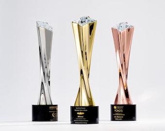 Trofeo personalizado, texto o logotipo personalizado, premio de cristal estrella, reconocimiento a empleados, premio al logro, trofeo empresarial, regalo, premio para estudiantes