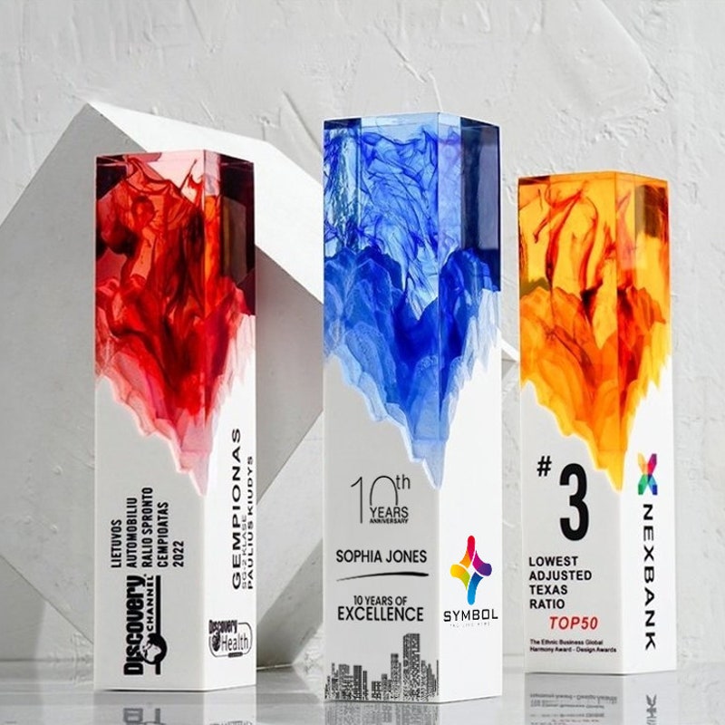 Custom Trophy, Add Logo, Employee Award, Achievement Award, Business Gift, Resin Trophy