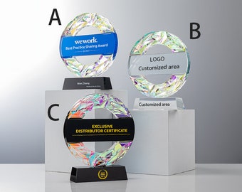 Benutzerdefinierter Preis, Logo hinzufügen, benutzerdefinierter Hintergrund, freies Design, Mitarbeiterpreis, Leistungspreis, Geschäftspreis, Kristalltrophäe