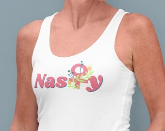 Flowered Nasty Woman Tank, Nasty Woman Flower Tank, Pretty Nasty Woman, Subtle Feminist Shirt, Feminist Tank, Women's Rights