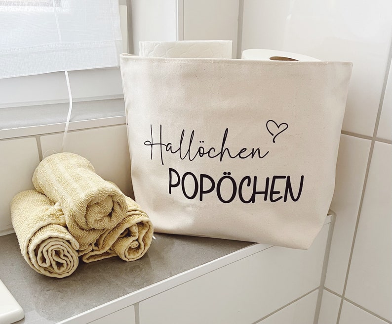 Klorollenhalter Utensilo Hallöchen Popöchen für dein Toilettenpapier Klopapier für dein Bad oder Gästeklo Bild 2