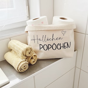 Klorollenhalter Utensilo Hallöchen Popöchen für dein Toilettenpapier Klopapier für dein Bad oder Gästeklo Bild 3