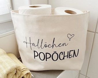 Klorollenhalter Utensilo Hallöchen Popöchen für dein Toilettenpapier Klopapier für dein Bad oder Gästeklo