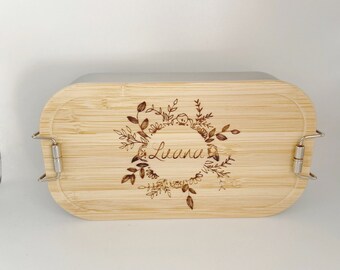 Lunchbox Bamboo Flowers Personalized Lunchbox Lunchbox Breakfast Vespers