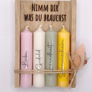 Nimm dir was du brauchst Kerzenset mit eigener Auswahl Kerzen Geschenkset Kerzenbox Geburtstag Motivation Bild 5