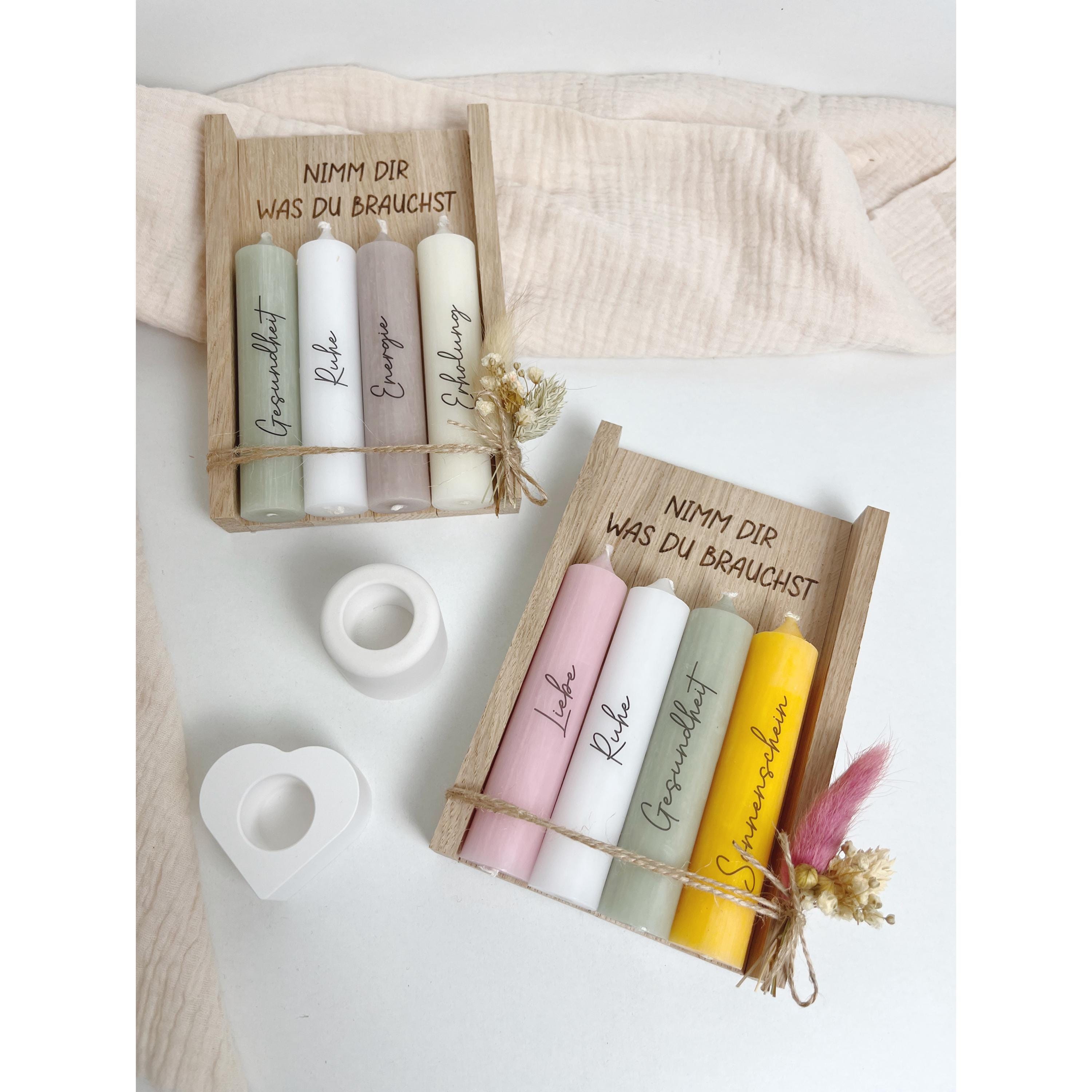 Take what you need Candle set in two versions - Candle gift set - Candle box birthday motivation Christmas gift