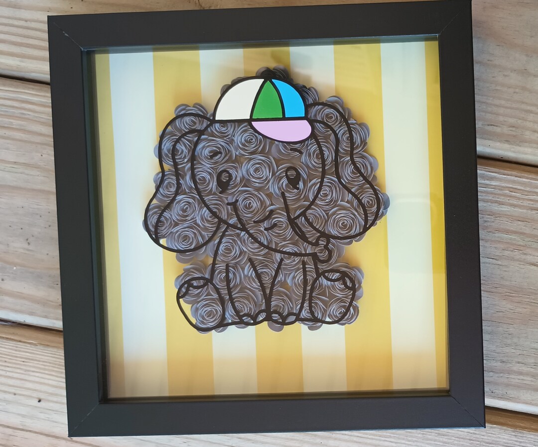 Baby Elephant Shadow Box Etsy