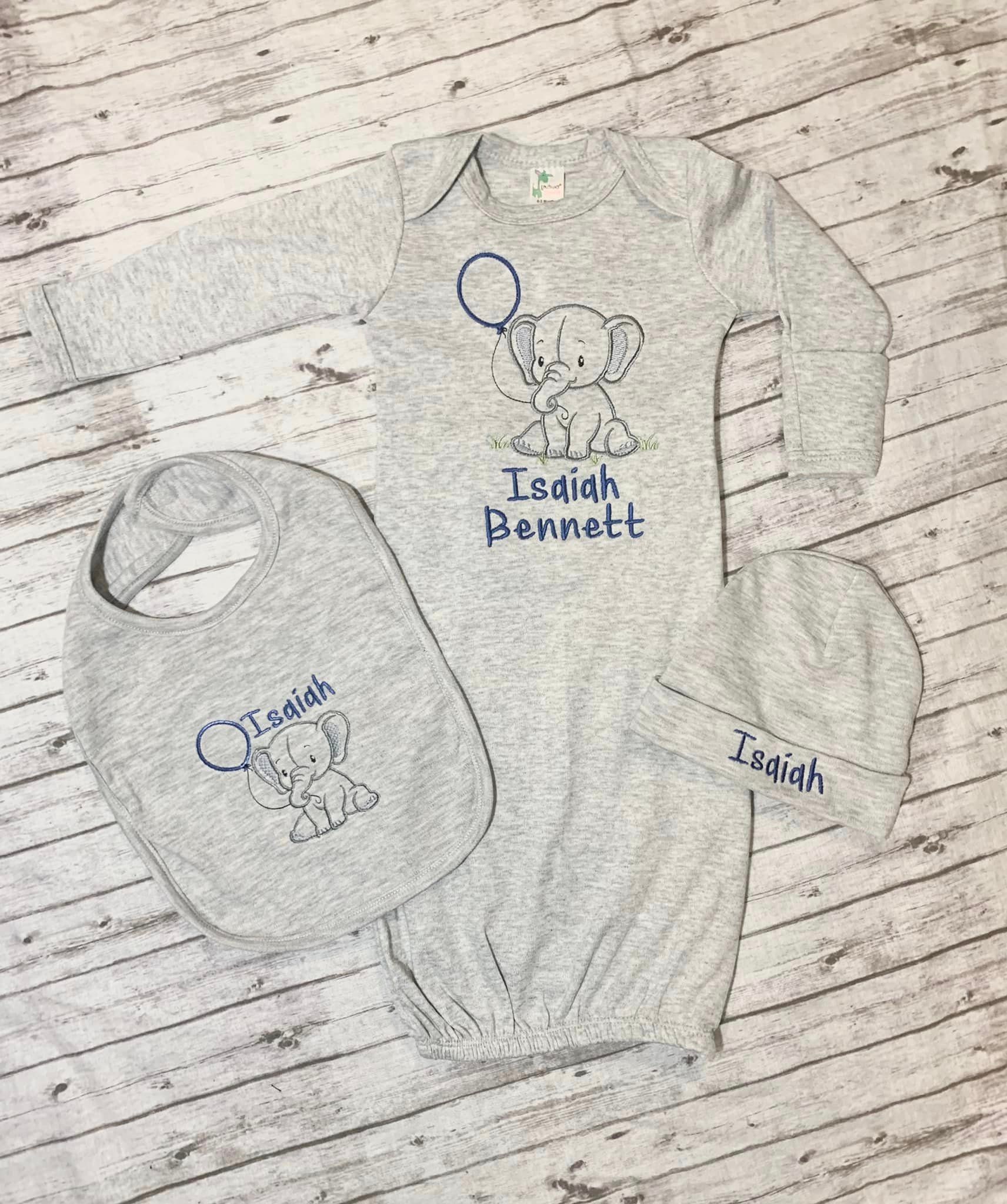 Newborn Baby Boy Gown / Coming Home Outfit / Baby Gift / Etsy