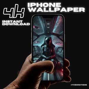 4K Sci-Fi Assassin iPhone Wallpaper – Stealth Warrior Digital Art Background