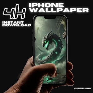 Ancient Dragon iPhone Wallpaper | 4K Mystic Serpent Lock Screen | Dark Fantasy iPhone Background