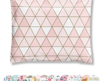 12.5x15 Reusable Poly Mailers 50 Pack | Pink Rose Gold | Shipping Supplies Envelopes Small Business Clothing Packaging Bags Sticky Self Seal