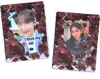 Low Poly Ratte Meme - Lustiges K-Pop Fotokarte Toploader Rahmen Dekorations Set