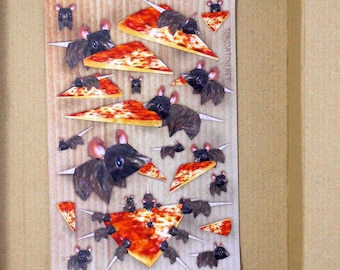XL PIZZA RAT Sticker Set - New York Pizza Ratte Sticker Set - Videospiel Grafik!!