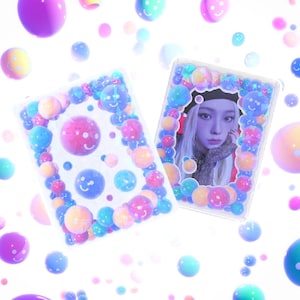 Gumballs colorés - Ensemble de décorations de cadre pour cartes photo K-Pop à chargement par le dessus