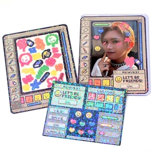 Pixel Paint – K-Pop Photocard Toploader Frame Decoration Set