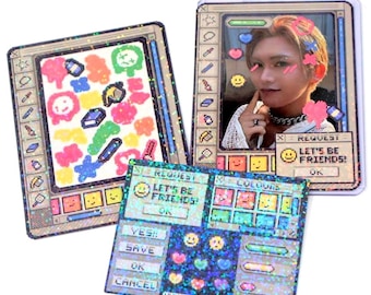 Pixel Paint – K-Pop Fotokarte Toploader Rahmen Dekorationsset