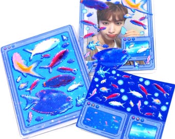 Pixel Fisch - K-Pop Fotokarte Toploader Rahmen Deko Set