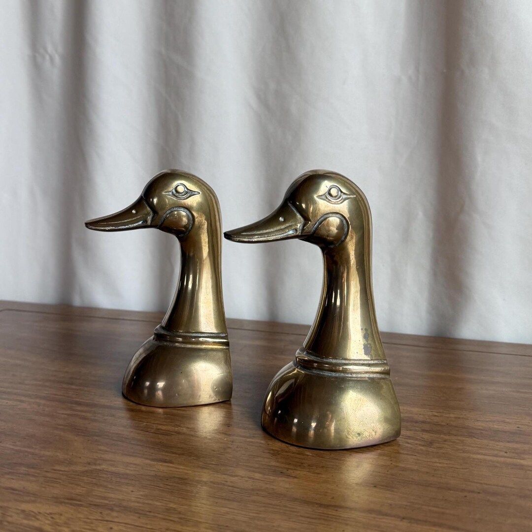 Best HD Pictures about  Brass Duck Head Bookends  with No AI Images