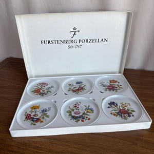 Set of 6 Furstenberg Porcelain Coasters Gift Set
