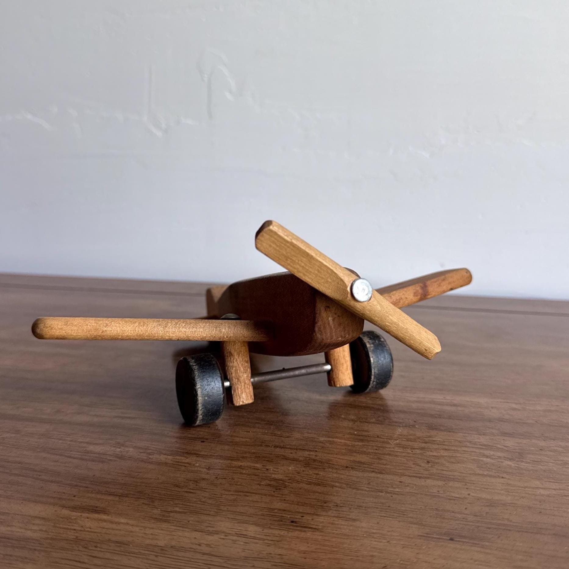 希少】アンティーク 木製クレーン玩具 MICHIGAN'S TOY 分解可能 積み木