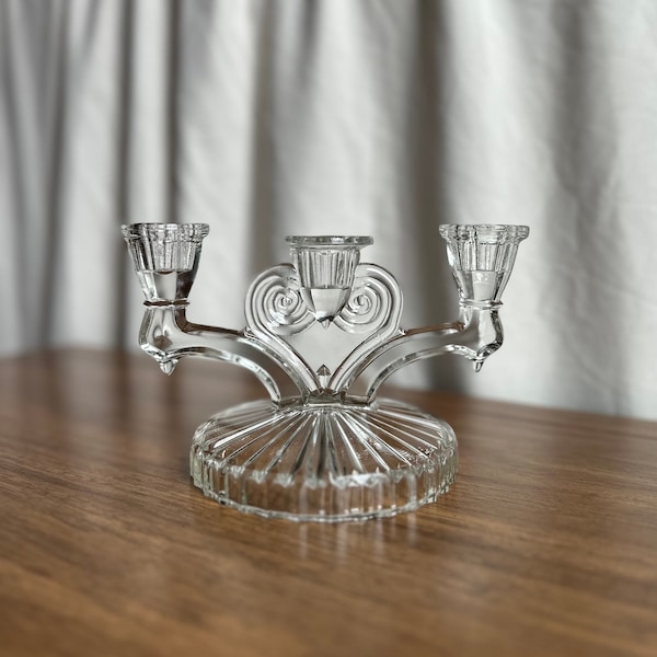 Vintage Jeannette Glass Candelabra