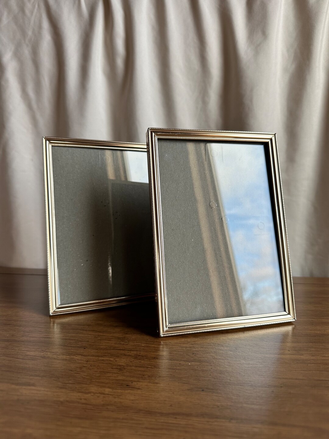 Gold Metal Picture Frames Set of 2 Etsy