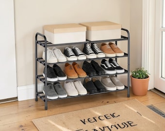 Expandable Shoe Rack 2 Tier & 4 Tier Adjustable Organiser Space Saving Storage Stand Entryway UK
