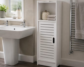 Narrow Bathroom Cabinet, Slim Toilet Storage Unit for Small Bathrooms