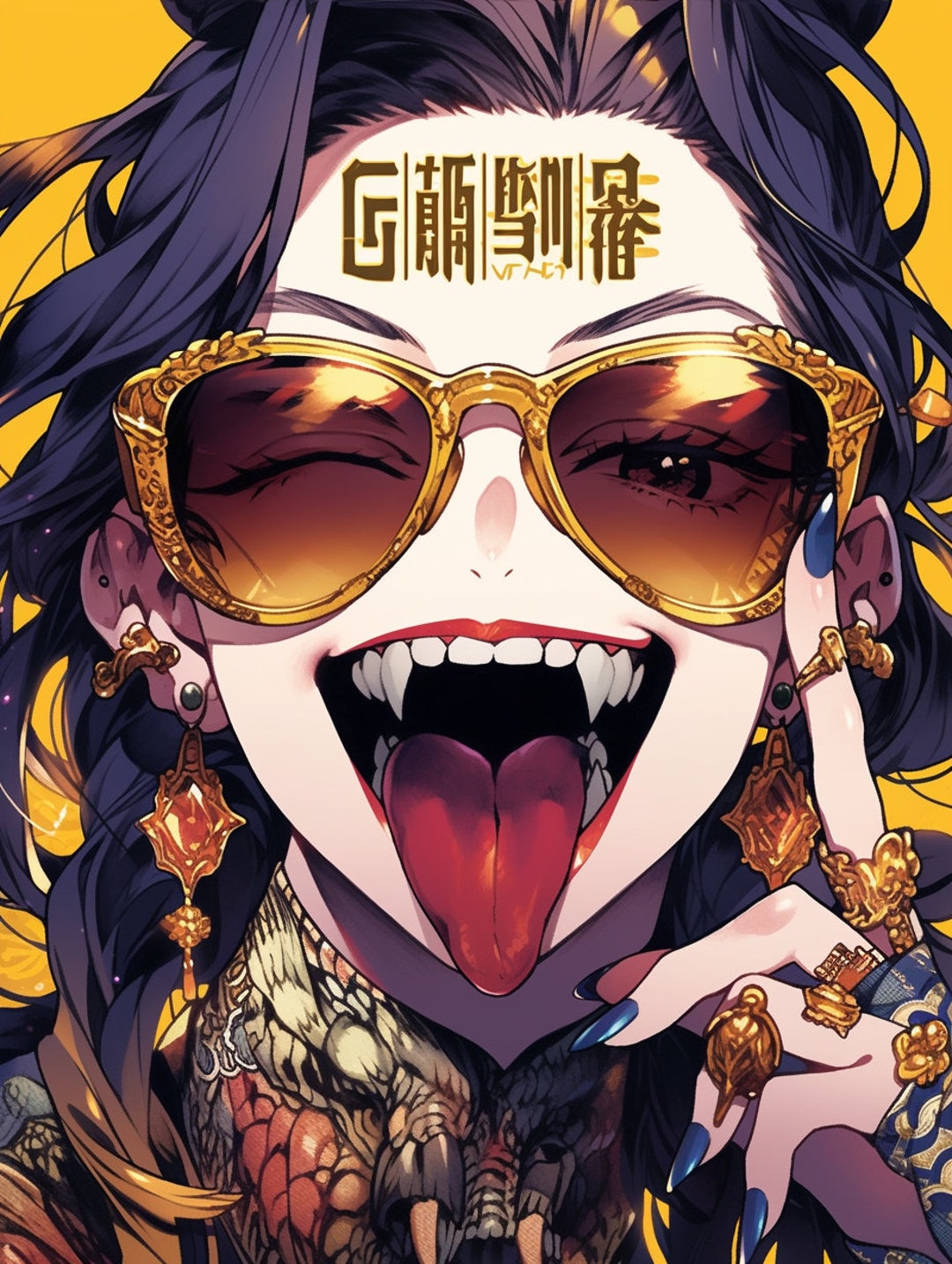 Pop Girl Digital Poster/ Anime Style Art Poster / Digital Etsy