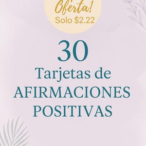 30 cartes d'affirmation en espagnol | Produit numérique | Téléchargeable | Inspiration et motivation | Produits de qualité mondiale