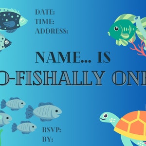 Ofishally One Birthday Invitation - Editable & Printable