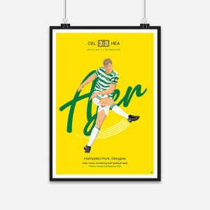 Kristoffer Ajer Celtic Print | A4 A3 | Glasgow | Unframed | Football