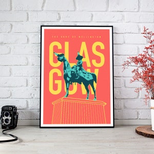Glasgow Duke of Wellington Print | A4 A3 | Scotland | Unframed | City Print