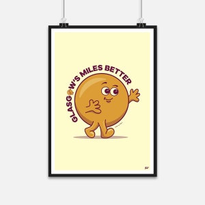 Glasgow’s Miles Better Print | A4 A3 | Scotland | Unframed | City Print