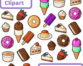 Desserts Clipart - Digital Download - 300 DPI - png