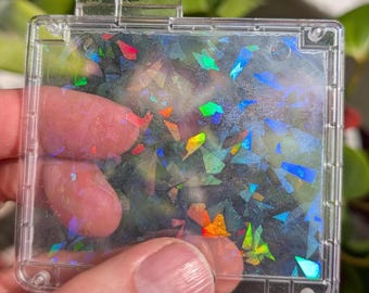 Transparent GBA SP Shell Insert Sticker Set Holographic Stars / Holographic / Holographic Shards