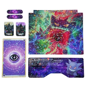 Gengar GBA SP Shell Insert Sticker Set Holographic