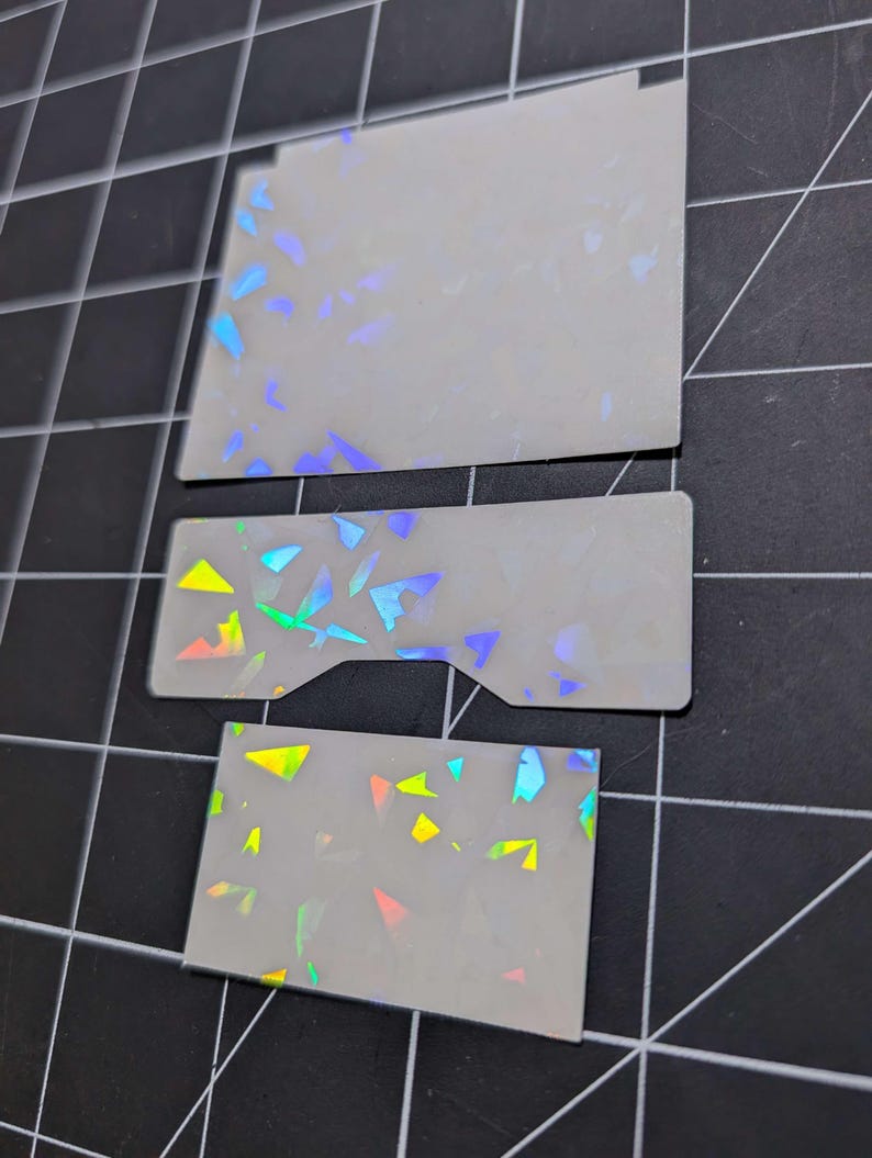 透明GBA SPシェルインサートステッカーセット ホログラフィックスター/ホログラフィック/ホログラフィックシャード 画像 2
