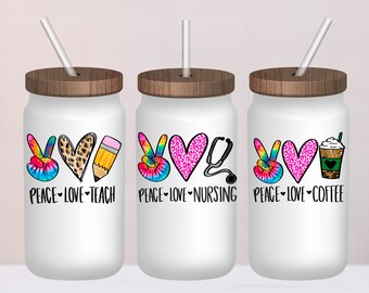 Customized Sublimation Glass Tumbler, Frosted Glass Tumbler, Iced Coffee Tumbler, Bridesmaid Gift, Bachelorette Party Gift