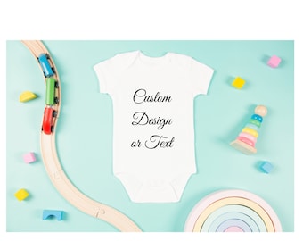 Customized Text Baby Onesie® Custom Design Text Personalized Onesie® Unisex Baby Onesie® Custom Baby Clothes Baby Shower Gift Unique Onesie